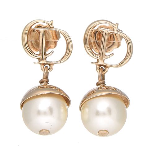 cd christian dior earrings|Christian Dior pearl drop earrings.